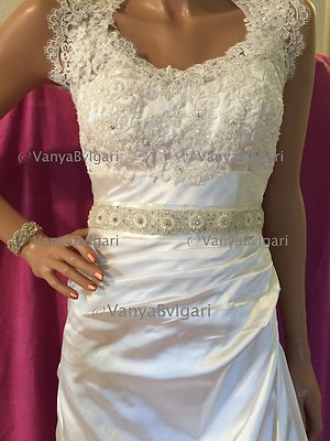 BRIDAL SASH WITH PEARLS LIKE FLOWERS IVORY ON A RIBBON, WEDDING BELT WITH PEARLS