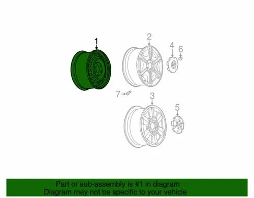 Rueda de aluminio genuina GM 2004-2009 Chevrolet GMC base 17x7 pulgadas 5 radios 9594944 Foto 2 de 2