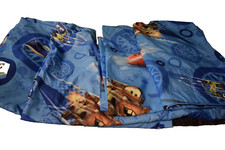 Lightening McQueen bedroom curtains, 42" wide, 63" long 2 panels with tie backs