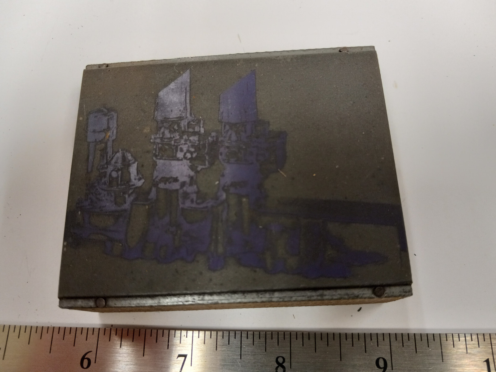 Letterpress Machine Ebay Vintage Letterpress Cut/Printing Block Type High ( Unknown? Industrial ...