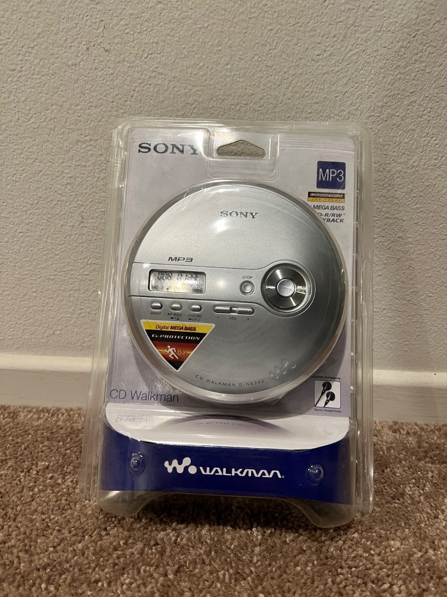 SONY WALKMAN PORTABLE CD PLAYER DNE 240 WITH MP3 ATRAC NEW | eBay