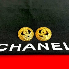 Chanel Coco Mark Earrings Women Gold One Size 662054