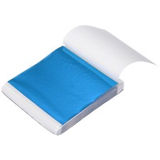 200 Sheet Gold Leaf Sheet, 3.3"x3.7" Booklet Paper,Sky Blue