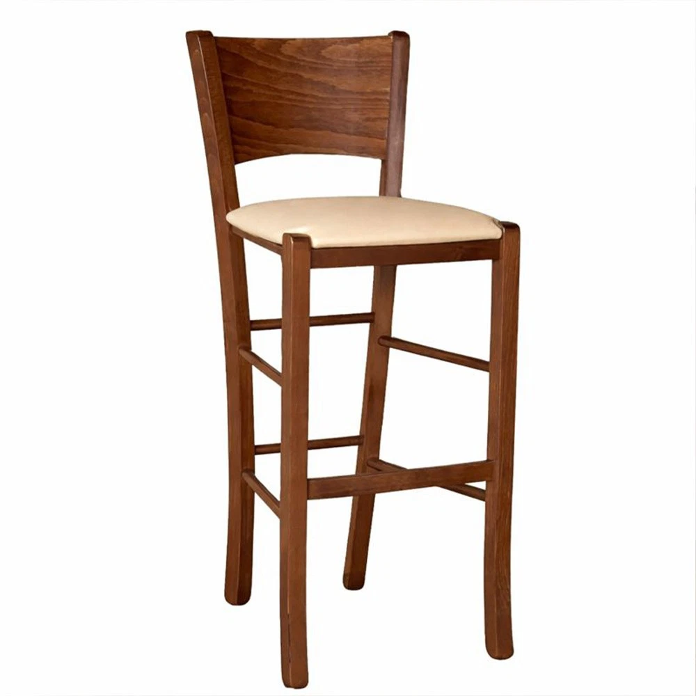 Petit Tabouret / Repose-pieds En Bois - Art Populaire - H 20,5 Cm