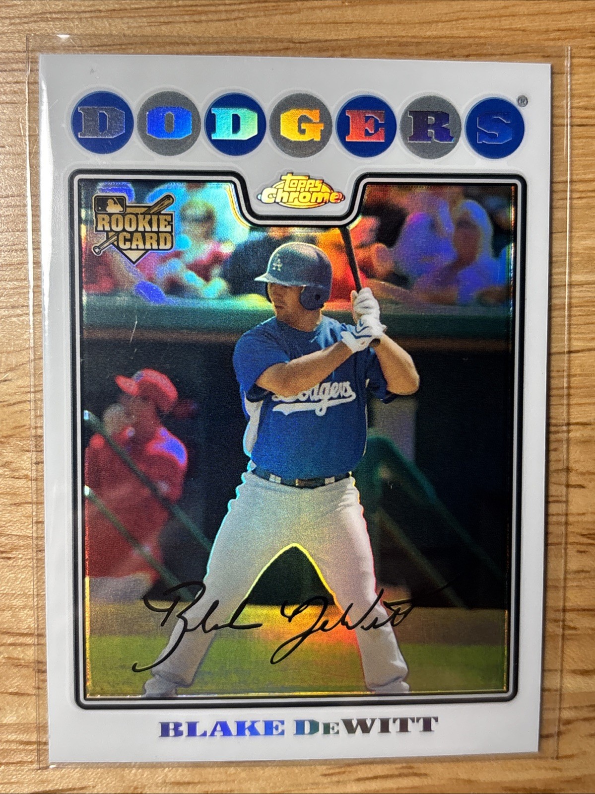 2008 Topps Chrome REFRACTOR Blake DeWitt RC #211 L.A. Dodgers