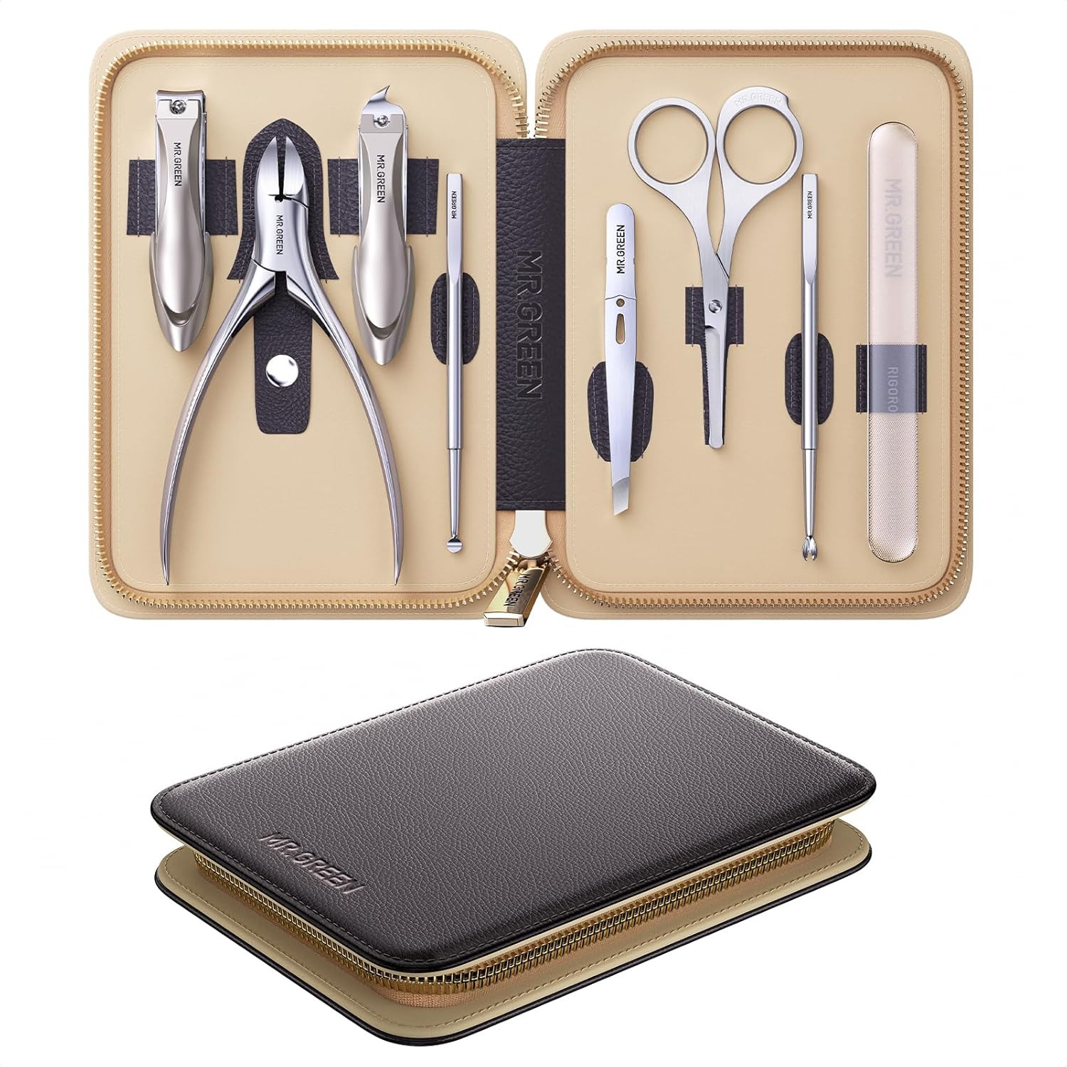 Set per Manicure E Pedicure 8 in 1, Kit Professionale Tedesco in Acciaio Inox, C