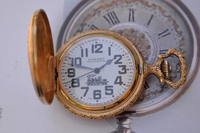 Vintage Swiss DORSET EB 8810 1J Manual Wind Pocket Watch --4 Repair