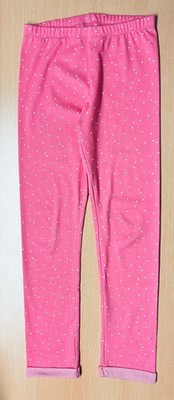 Leggings Pink mit weißen Punkten Gtr. 128, Materialfehler