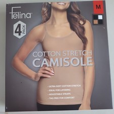 Felina Women's Camisole 4-pack Cotton Stretch Size M