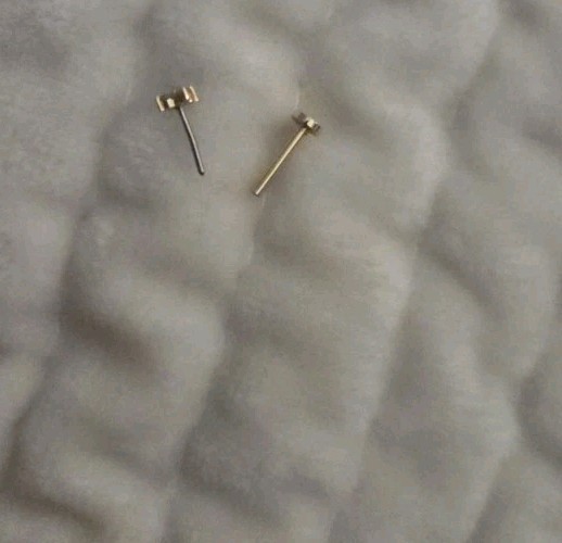 14K Gold Flower Threadless Flatback - image 6