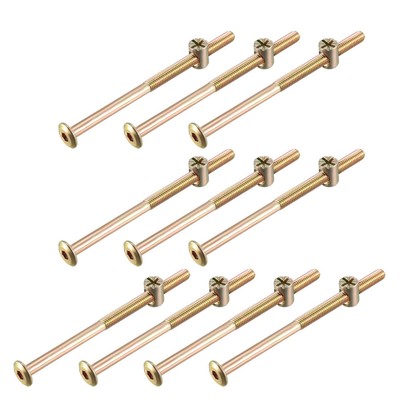 M6x100mm furniture nut bolt screw fixed 56.7mm long thread with barrel nuts 10Im