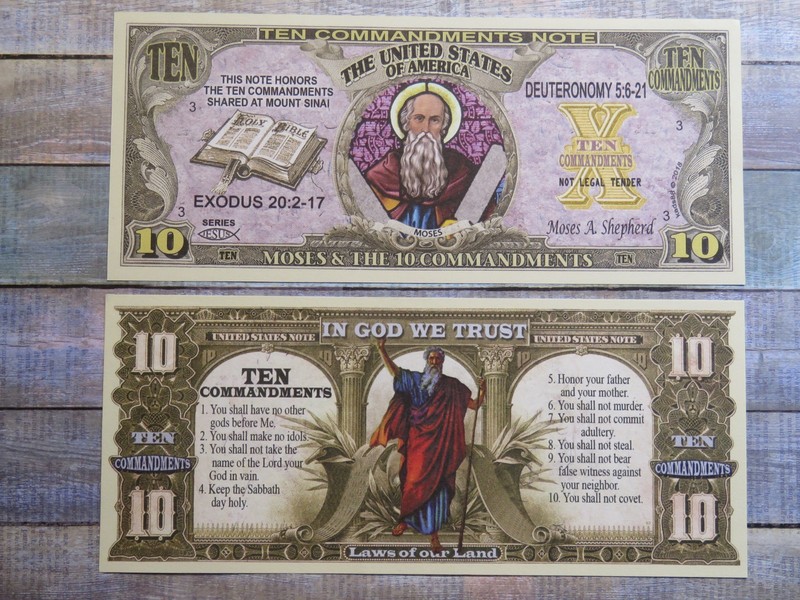 MOSES & the Ten Commandments of God ~ $1,000,000 One Million Dollar Novelty Bill