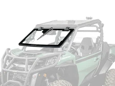SuperATV Maxdrive Power Flip Glass Windshield for Can-Am Maverick Trail/W Wiper