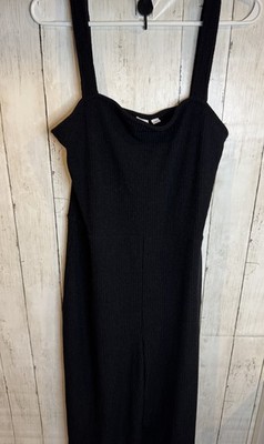 Gap Women s Size Large Black Cropped Pants Jumpsuit Romper Ribbed