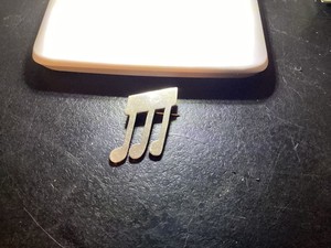 “ 3 Note Music” Sterling 925 Brooch / Pin Mexico (8.1 gm)