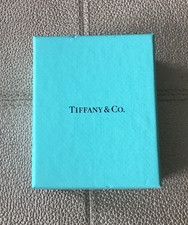 Tiffany  Co Empty Jewelry Blue Gift Box With White Ribbon . 3" x 3.75" x 1.75"