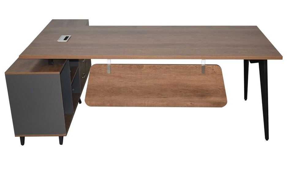 Chef-Schreibitsch San Paulo Büromöbel Winkelschreibtisch Eck Tisch Jet-Line Büro - Bild 4 von 4