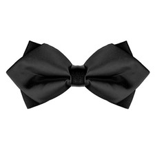 Allegra K Men's Pre-Tied Bowties Plain Adjustable Neck Wedding Pointed Bow Ties