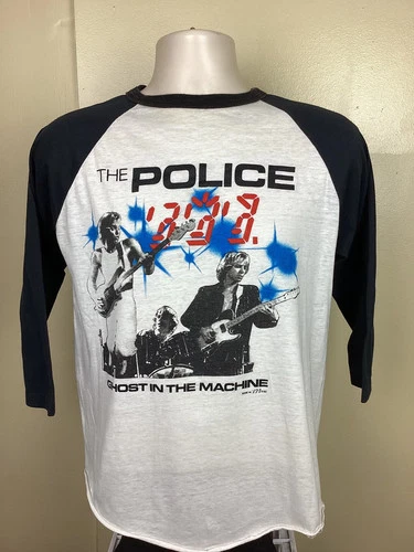 The Police Ghost In The Machine Concert T-Shirt M/L 1980s vintage concert t-shirt, vintage, single stitch, B+ condition