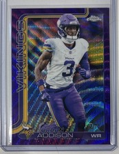 2025 Topps Chrome Jordan Addison Purple Wave Refractor /75