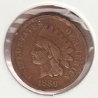 US Rare Old West 1880 Indian Head Penny Coin American Collection Shield Cent S31
