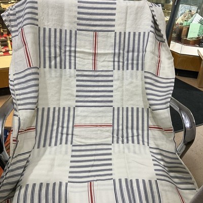Zara Home Red/white/blue 59  X 98.5  6-8 People Linen Table Cloth