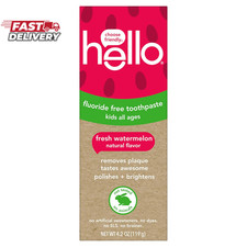 Hello Fresh Watermelon Fluoride Free Kids Toothpaste, 4.2 Oz Tube