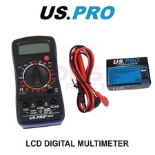 US PRO Tools Slim LCD Digital Multimeter AC/DC Voltage Current Tester 6919