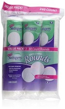 Swisspers Cotton Rounds 80 Count 100 Cotton 3 Pack 