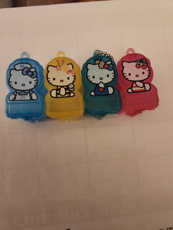 Vintage Hello Kitty Tiny Containers Key Chain