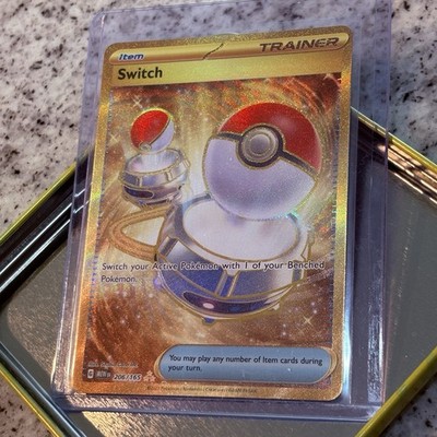 Pokémon TCG Trainer Card SWITCH 206/165 - Hyper Rare Holofoil MINT - A1 CRISPY!!