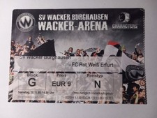 Ticket / Eintrittskarte 3. Liga  2009/10  Wacker Burghausen - FC Rot Wei&szlig; Erfurt