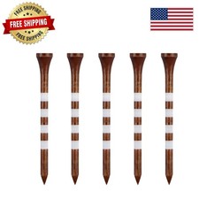 100 Count Wooden Golf Tees - 3 Sizes in Bright Colors for Enhanced Performance