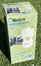 MaxLite GU24 Spiral CFL 18W 1200 Lumens 2700K Warm White New In Box 
