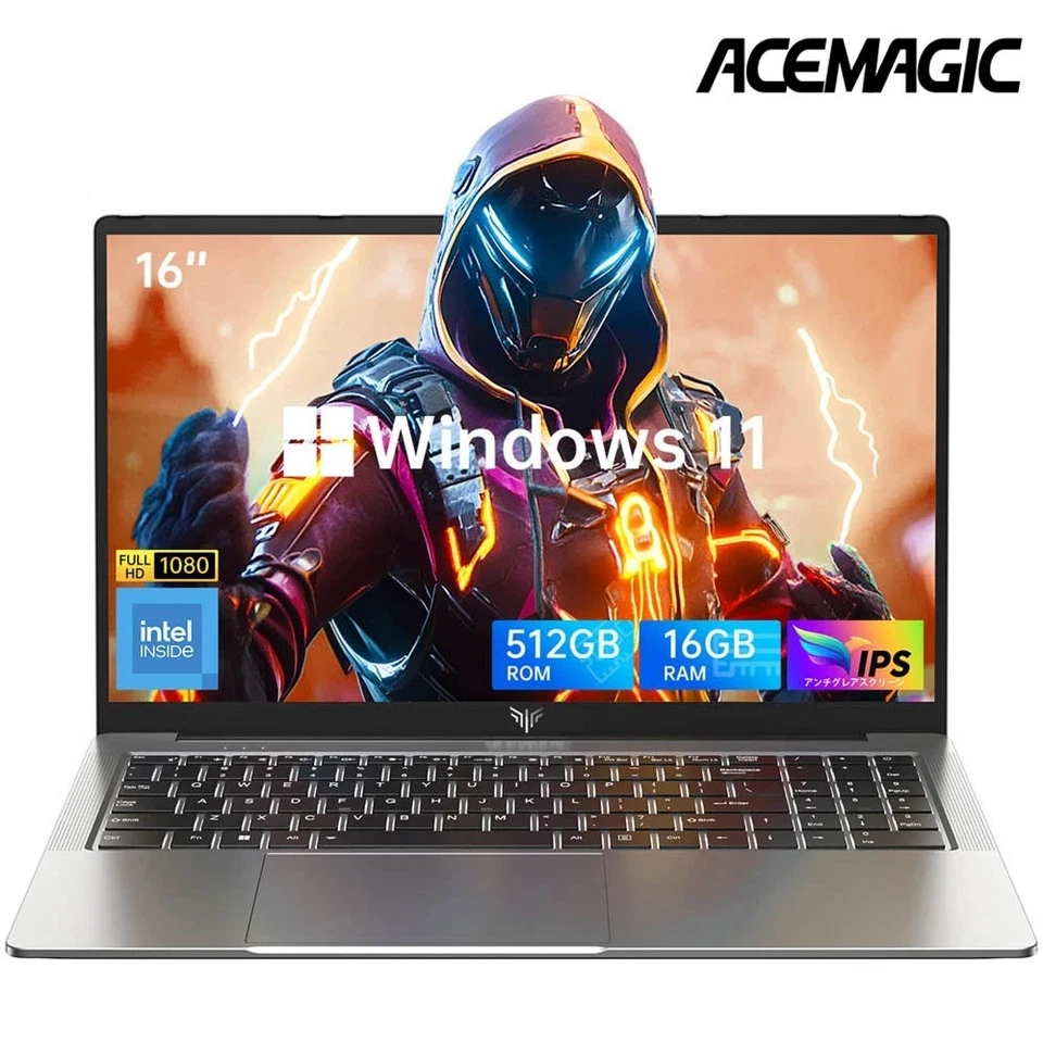 ACEMAGIC AX16 16 Zoll Laptop Intel N97 16GB DDR4 RAM 512GB SSD Notebook BT5 WiFi