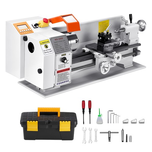 VEVOR 1250 W 2500 RPM Torno de Metal de 220 x 450 mm con Alimentación Automática - Imagen 9 de 12