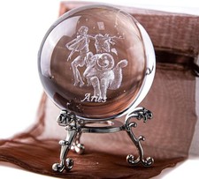 HDCRYSTALGIFTS 3D Laser Constellation Ball Crystal Paperweight Full Sphere Glass