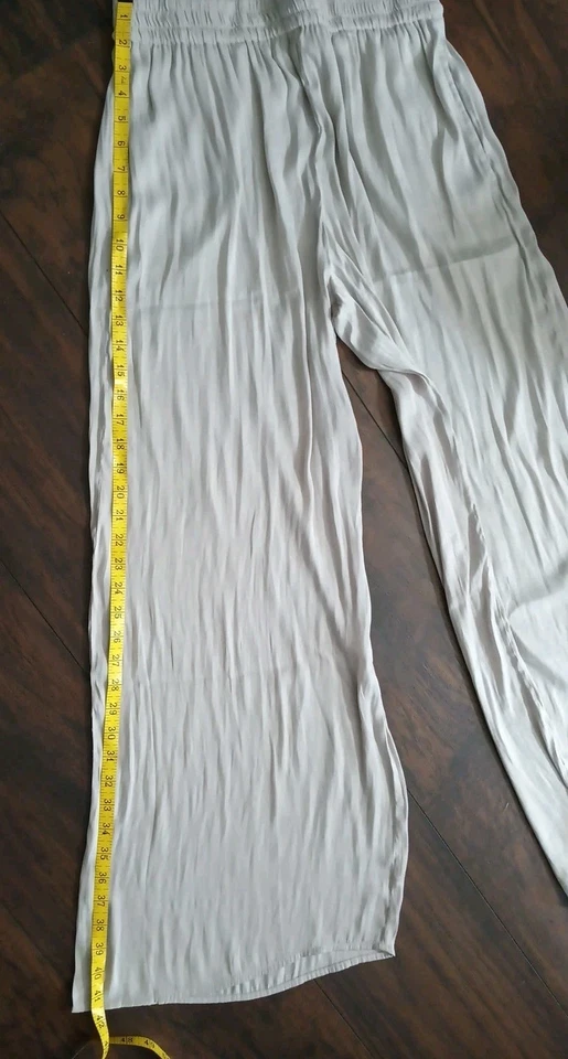 Philosophy Elastic Waist Wide Leg Boho Lounge/Casual Pants Side Pockets-Medium - Image 4 of 4