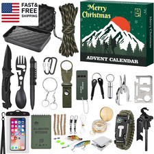 Survival Kit Advent Calendar 2025, 24 Days Christmas Countdown Calendar for Men