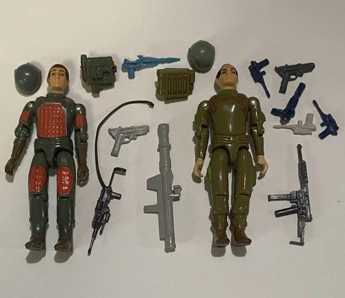 1982 Gi Joe Straight Arm Zap and Flash lot accessories