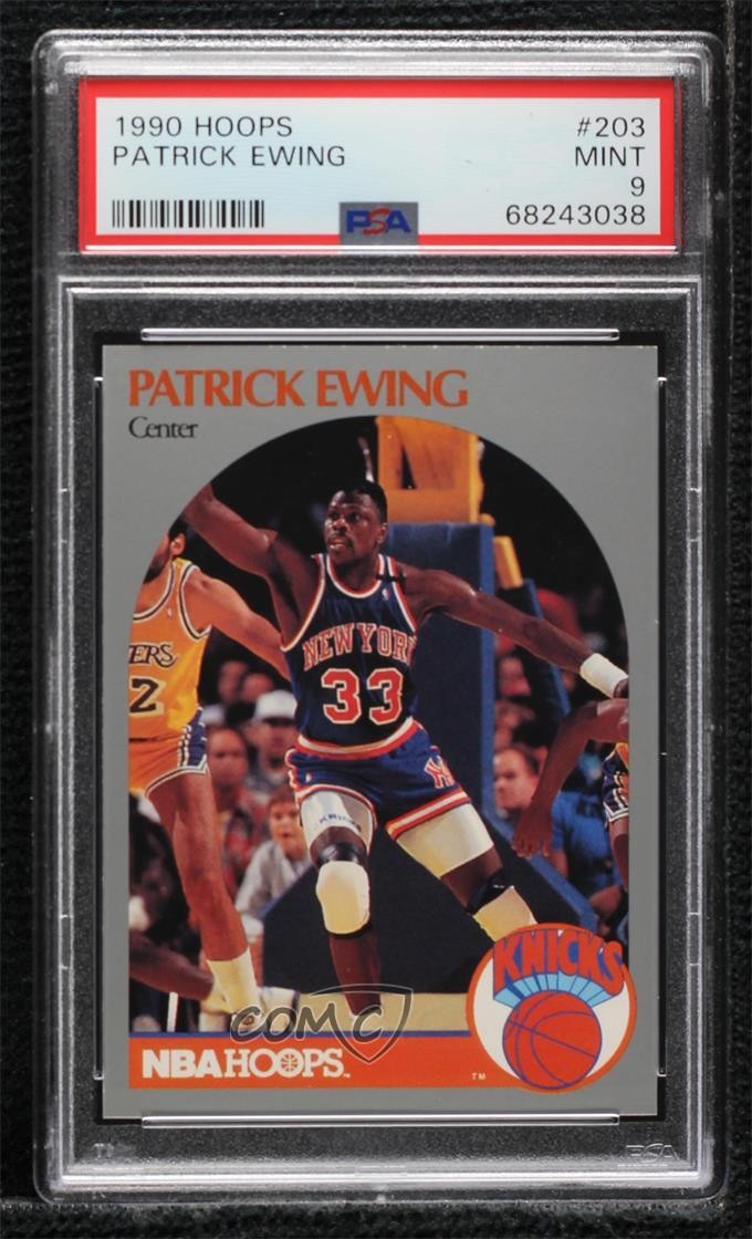 1990-91 NBA Hoops Patrick Ewing #203 PSA 9 MINT HOF 0wn4