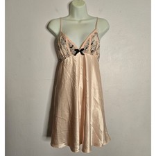 NEW Oscar De La Renta Pink Label Delicate Touch Babydoll Slip Dress L Romantic