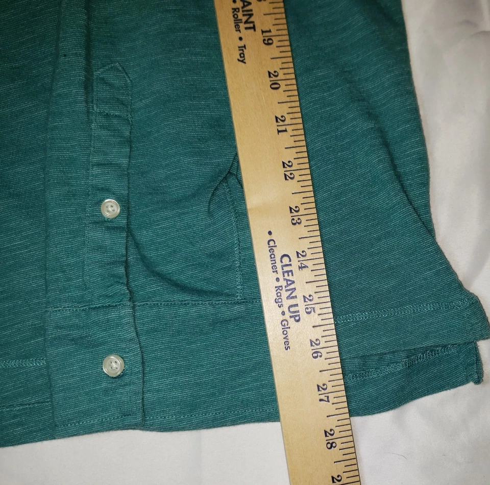 Подлинная мужская рубашка Fossil L с длинным рукавом на пуговицах зеленая - Изображение 3 из 4
