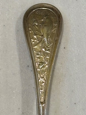"Tenedor de almuerzo estético John Wendt Bird Tiffany Audubon de plata esterlina de 7"" de la década de 1870"