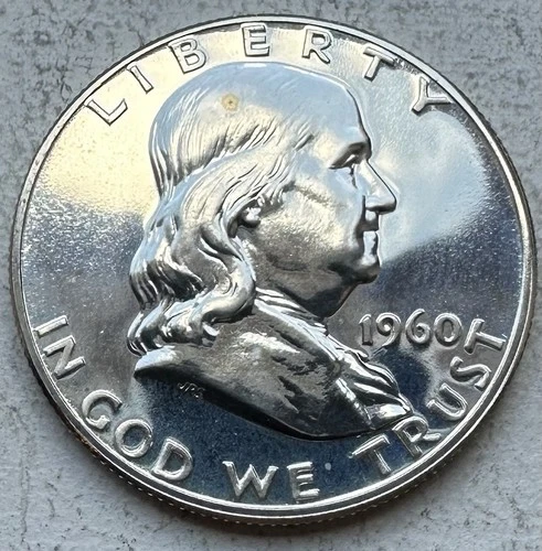 1960 Proof Franklin Half Dollar 90% Silver-INV#8331