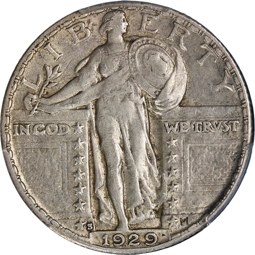 1929-S Standing Liberty Quarter PCGS AU50 Nice Eye Appeal Nice Strike