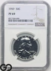 1959 Franklin Half Dollar PROOF, NGC PF 69 ** High Grade Premium Quality PR!