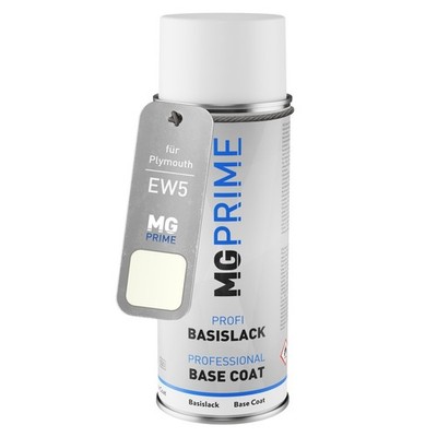 Autolack Spraydose für Plymouth EW5 Bright White Basislack Sprühdose 400ml