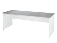 Bank Sitzbank Esszimmerbank Dielenbank Küchenbank Weiß Beton Optik 130x46x34 cm