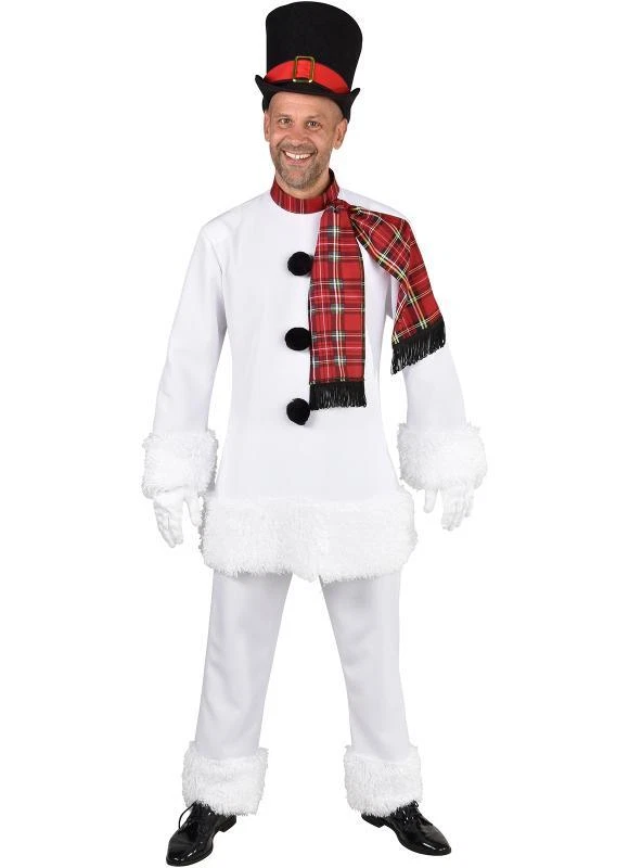 Schnee Mann Kostüm Anzug Schneemann Weihnachten Schneemannkostüm Herren Nikolaus - Bild 1 von 1